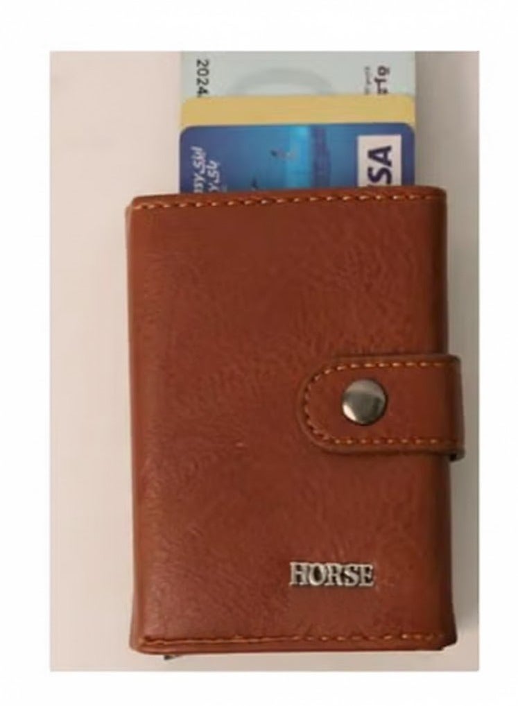 Horse High-quality leather card holder and wallet with snap closure from HORSE Imperia - Modern and practical design - 222 - Image 3